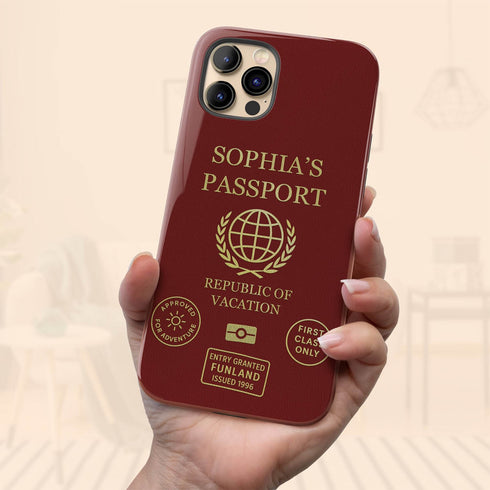 Personalized Classic Passport Cover iPhone Case